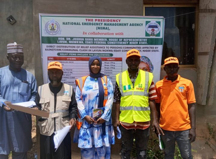 NEMA distributes relief to rainstorm, clash victims in Niger State