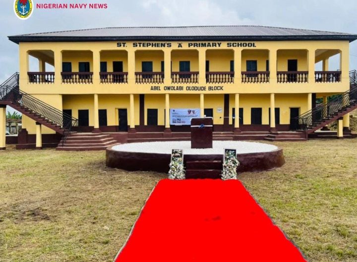 Naval Chief delivers classroom, solar boreholes to Modakeke community