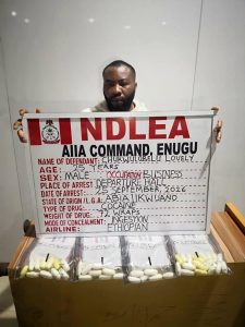 Europe-bound bridegroom excretes 72 wraps of cocaine at Enugu airport