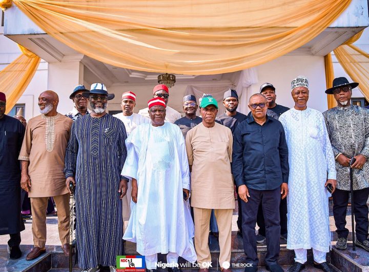 Obi, Kwankwaso visit Amaechi in Port Harcourt, attend vigil mass for late mother