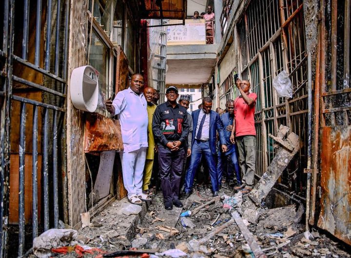 Obi visits Abuja fire victims, pledges support to traders affected by Eda Plaza inferno