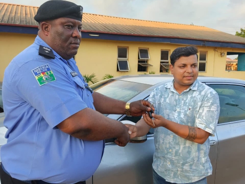 Ogun police hand over recovered Toyota Camry to India national
