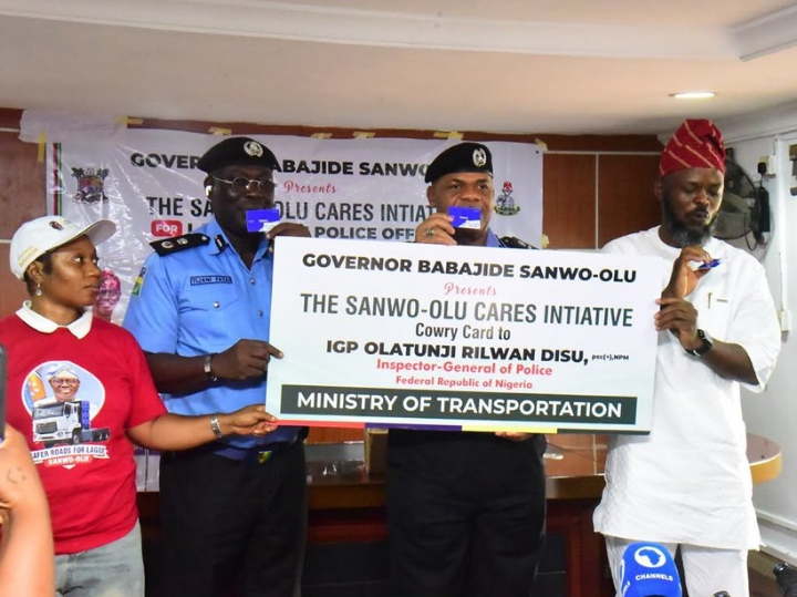 Police receive 2000 cowry cards from Lagos Govt