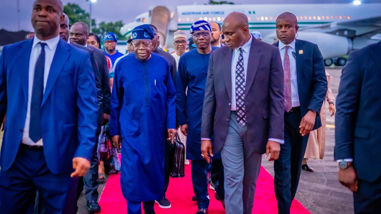 Tinubu returns to Nigeria, Declares ‘I’m Here, ready to work’ after UK, France vacation