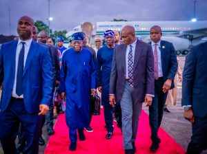 Tinubu returns to Nigeria, Declares ‘I’m Here, ready to work’ after UK, France vacation