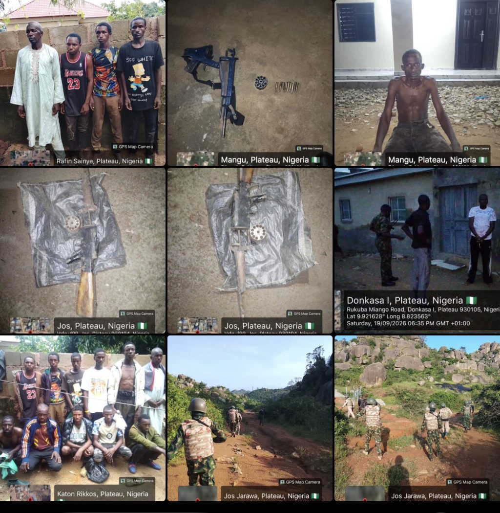 Troops rescue kidnap victims, arrest 12 suspects, recover weapons in Plateau crackdown