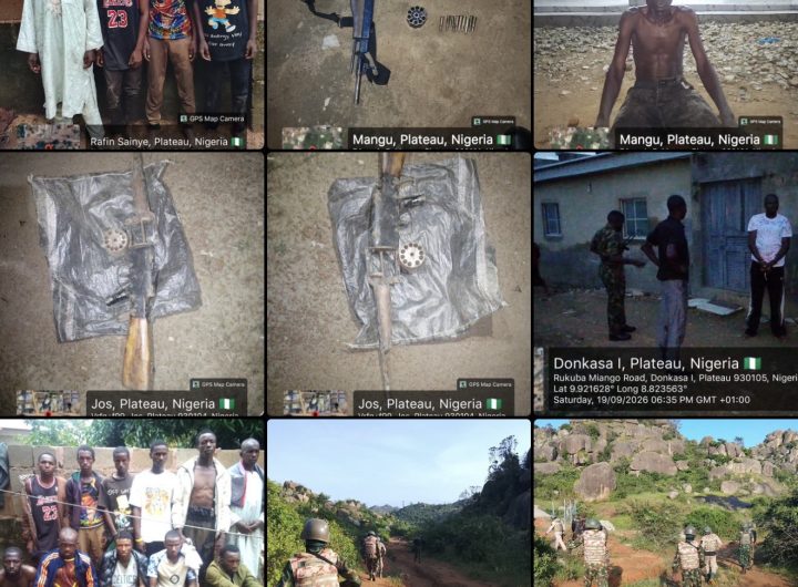 Troops rescue kidnap victims, arrest 12 suspects, recover weapons in Plateau crackdown