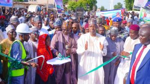 Zulum opens flyover bridge, road projects, 2 schools in Maiduguri