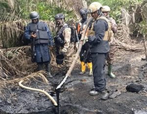 Nigerian Navy uncovers 182,000 Litres of stolen crude in Rivers, exposes oil thieves’ hidden storage network