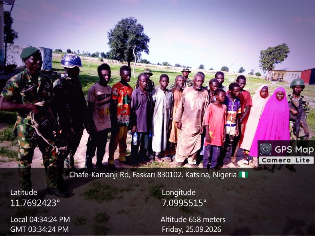Troops arrest terrorist logistics couriers, rescue 14 kidnap victims in Katsina