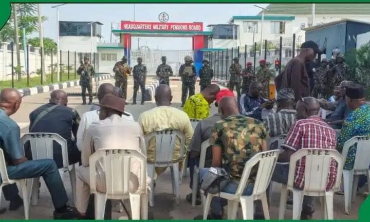 Military retirees block Pensions Board Office in Abuja, demand fair adjustments formula