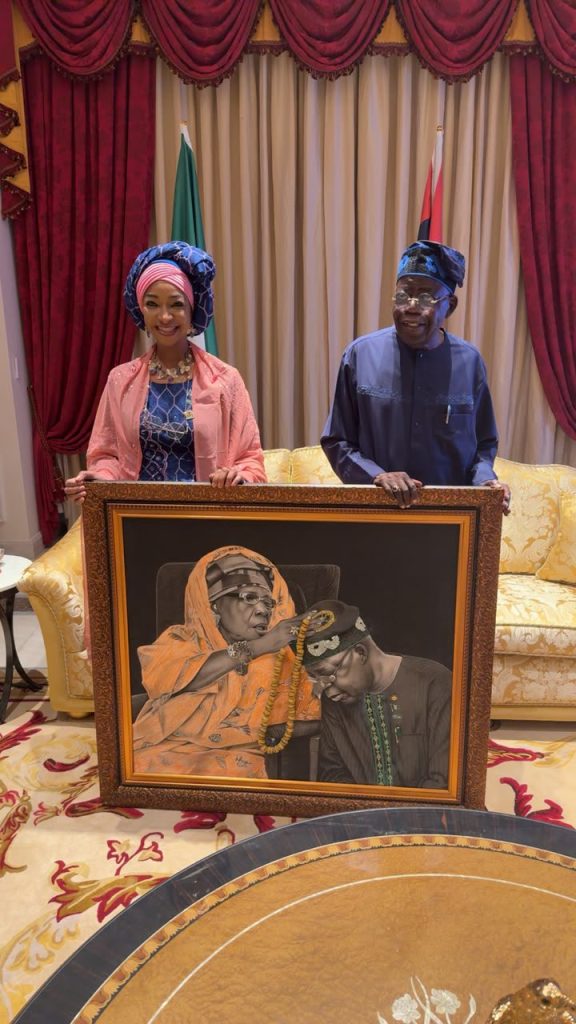 Minister presents personal artwork to Tinubu after MKO Abiola documentary premiere 2 Minister presents personal artwork to Tinubu after MKO Abiola documentary premiere