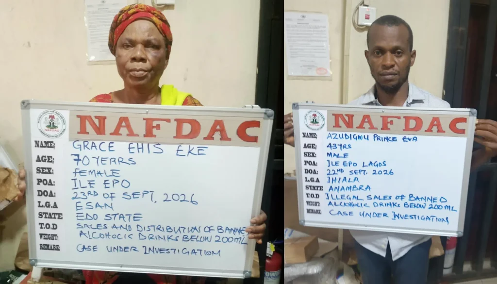 NAFDAC raids Lagos markets, confiscates ₦300m worth of banned sachet alcohol