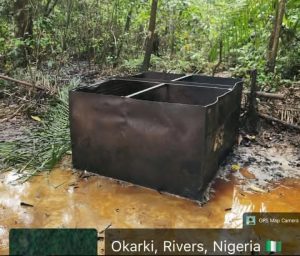 Navy uncovers 98,000 litres of stolen crude oil, illegally refined diesel in Rivers