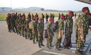 Nigerian troops sent to India