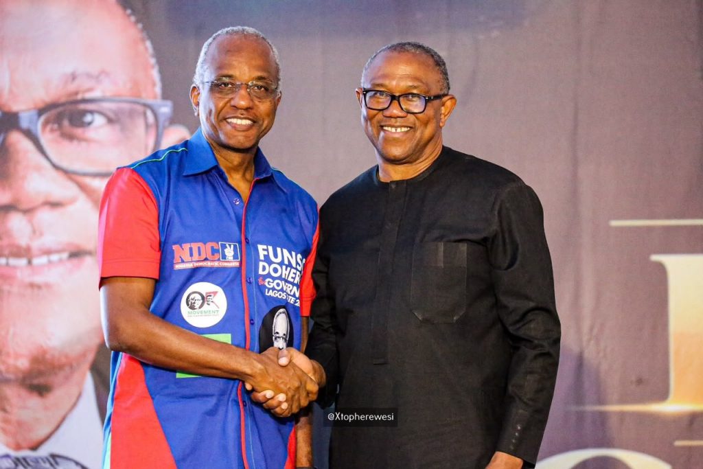 Peter Obi and NDC Lagos governorship candidate