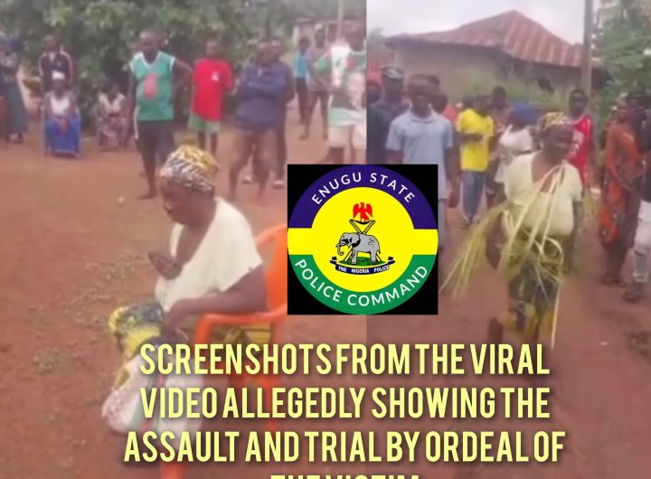 Enugu police hunt suspects after viral video shows 60-year old woman forced to eat human faeces over witchcraft allegation