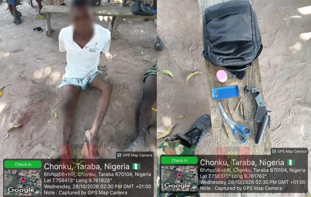 Troops arrest 4 suspects in Benue, recover pistol, ammunition