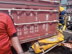 Mother, Child Die After Two Container Trucks Collapse at Mile 2