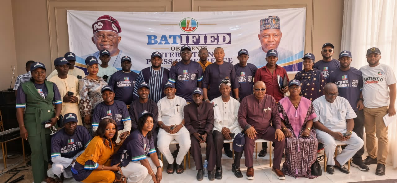 Leaders of Batified Obidients addressing journalists during the group's official launch and press conference in Abuja