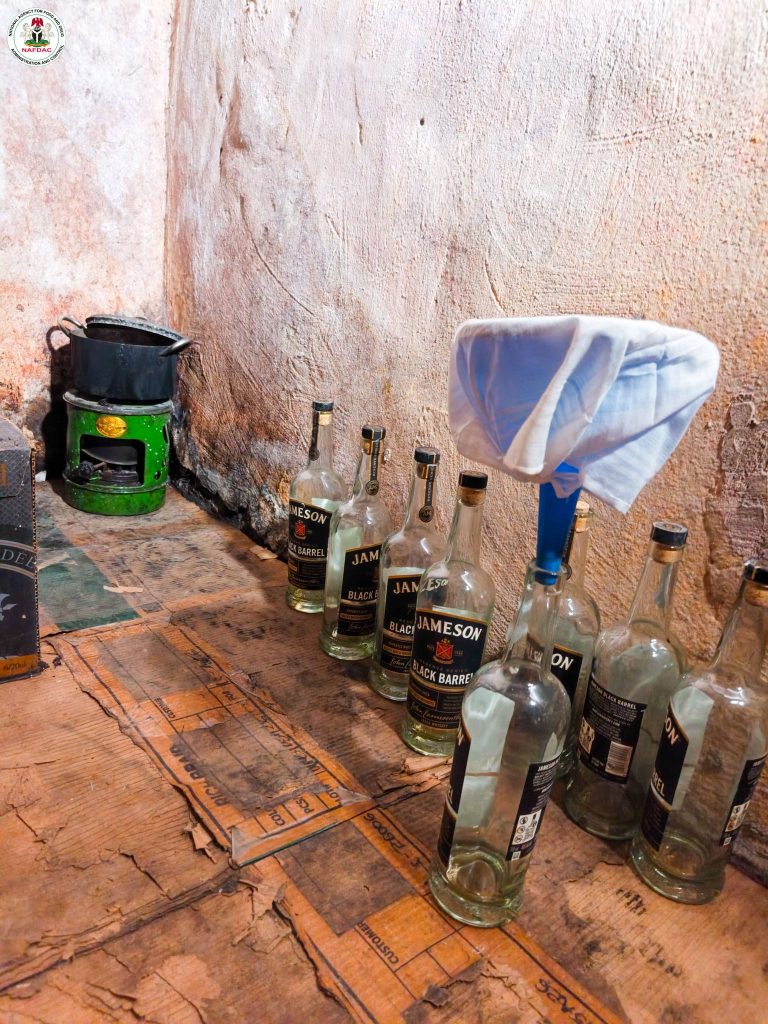 NAFDAC busts ₦2bn fake alcohol syndicate in Lagos, arrests 2 suspects at Trade Fair Complex